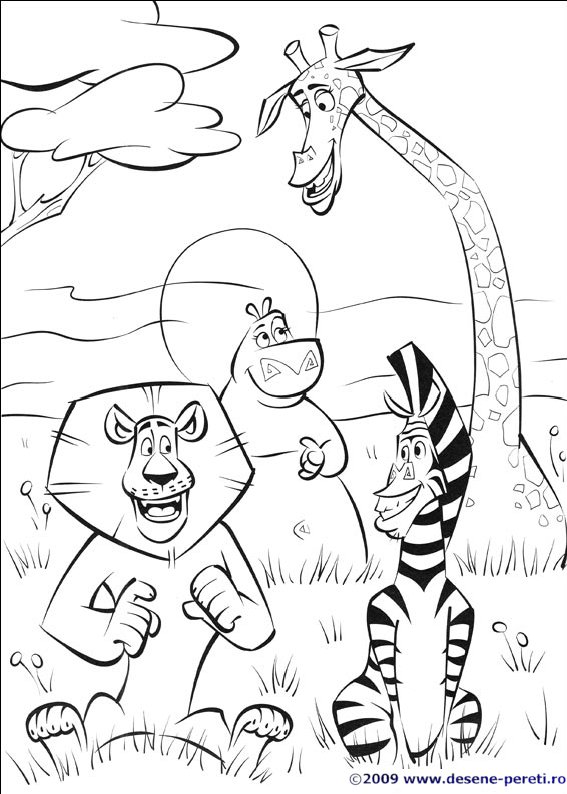 madagascar desene colorat